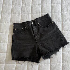 Madewell Black Denim High Rise Shorts 26